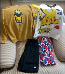 Pokémon Sweatshirt Child S Gold Pikachu Graphic Pullover and 3 piece PJ M set - Picture 1 of 17