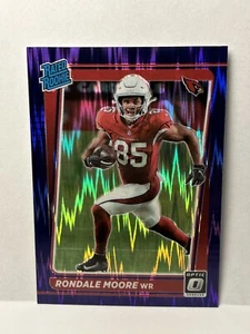RONDALE MOORE ROOKIE PURPLE SHOCK PRIZM 2021 DONRUSS OPTIC CARDINALS #217 - Bild 1 von 2