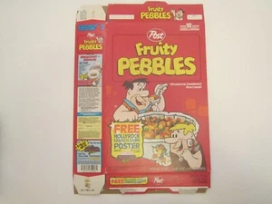Caja de cereales vacía 1992 post guijarros afrutados Hollyrock póster oferta [P6b12] - Imagen 1 de 2