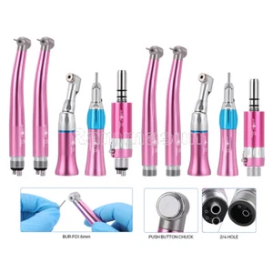 Dental High & Low Speed Handpiece Kit Air Motor 2/4Hole Push button 1 Way Spray - Picture 1 of 20