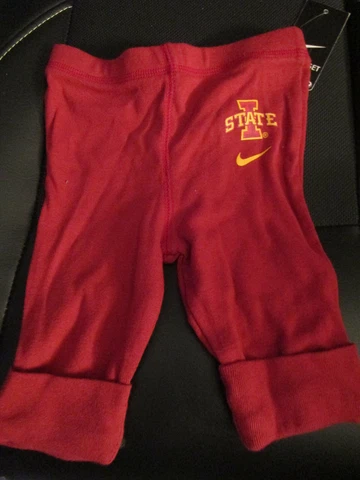 NWT BABIES NIKE IOWA STATE CYCLONES KNIT PANTS - RED -  3-6M  MONTHS Cover