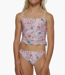 O'Neill JS2141 Girls Pink Floral Sydney Floral Cinch Tankini Set Size 8 - Picture 1 of 3
