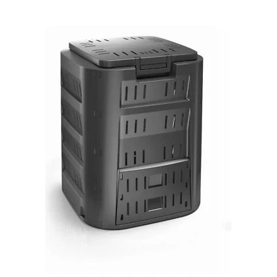 Pattumiera composter giardino esterno resistente alle intemperie impermeabile 320/220L