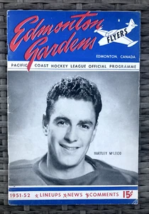 RARO Edmonton WHL Gardens Flyers programma ufficiale hockey 1951-1952 defunto - Foto 1 di 12