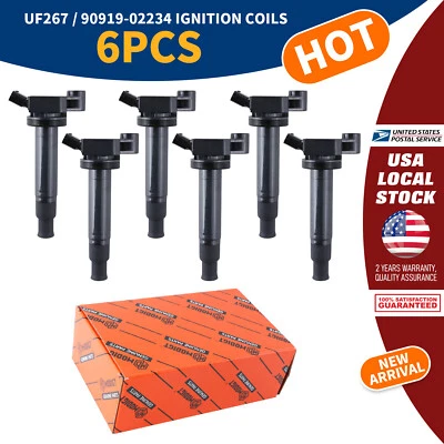 Bobinas de encendido 6 piezas para Scion xA xB l4 1,5 L 2004-2006 90919-02234 duraderas nuevas EE. UU. Foto 1 de 4