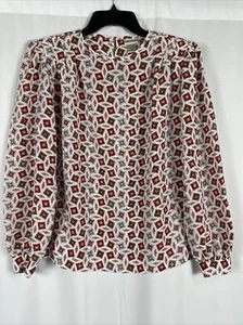 Blusa secretaria multicolor de colección Nicola geométrica manga larga hombreras 12 - Imagen 1 de 12