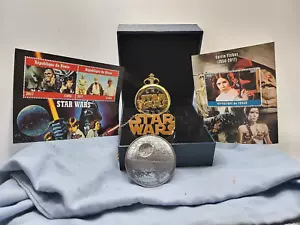 Reloj Bolsillo Star Wars Colgante Estampillas Darth Vader Estrella de la Muerte Plata Oro Moneda EE. UU. - Imagen 1 de 22