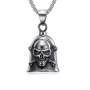 AUSSIE SELLER GUARDIAN BELL SKULL & cross bones for motorcycle & protect rider - Picture 1 of 10