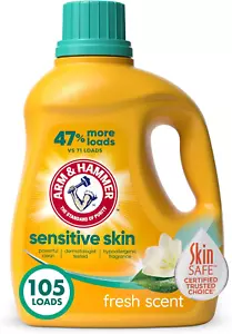 Sensitive Skin plus Fresh Scent, 105 Loads Liquid Laundry Detergent, 105 Fl Oz - Picture 1 of 12