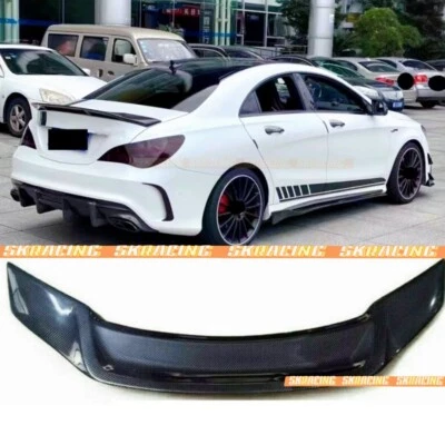 Asa de spoiler traseira de carbono real para Mercedes Benz W117 C117 CLA45 AMG - Imagem 1 de 4