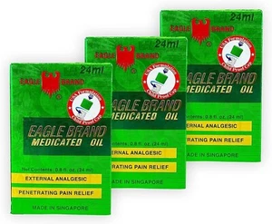 Eagle Brand Medicated Oil External Analgesic Pain Relief 24ml (Pack of 3)-4/2030 - Picture 1 of 3
