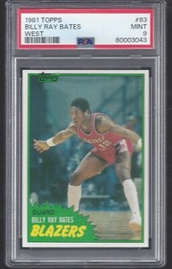 1981 TOPPS BASKETBALL #83 BILLY RAY BATES TOUGH CARD PSA 9 MINT (B)