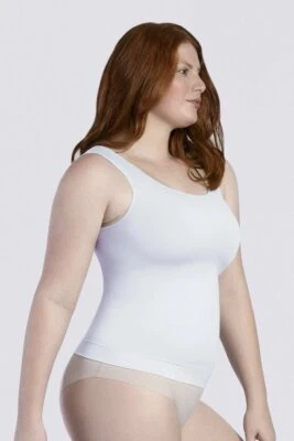 ESENCIAL CUELLO CUADRADO CONTROL TANQUE CAMI MUJER DELGADO CONTROL ESPERA ESCULTURA  Foto 1 de 4