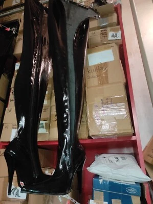 Latex Caoutchouc Bottes Plusieurs Couleurs Taille 38 - 47 Rv  Neuf  13 CM Talon - Photo 1/4