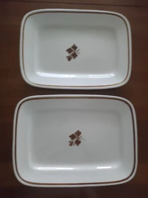 Alfred Meakin Royal Ironstone China Copper TEA LEAF England Serving Platter Set - Image 1 of 4