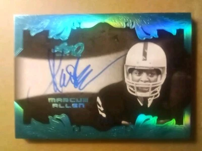 2017 Leaf Q Marcus Allen Auto On Card Autograph Platinum VERY NICE! READ #7/15 - Image 1 of 4