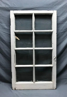 Single Antique Shabby White 8 Lite Casement Window 24x42 VTG Old Chic 1705-22B - Image 1 of 4