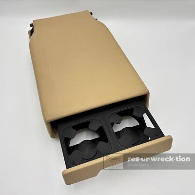 06-08 BMW 325i 328i 330i 335i E90 E91 Rear Seat Center Armrest Beige OEM 7152301 - Image 1 of 4