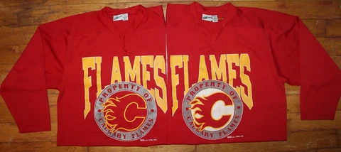 2x BNWOT Vintage 1993 Ravens Calgary Flames Jersey(s) Cover