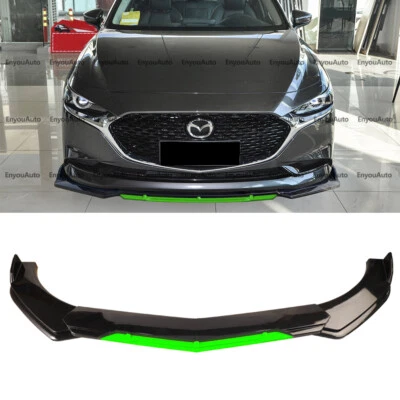 For Mazda MX-5 Miata Front Bumper Lip Spoiler Splitter Gloss Black Green - Image 1 of 4