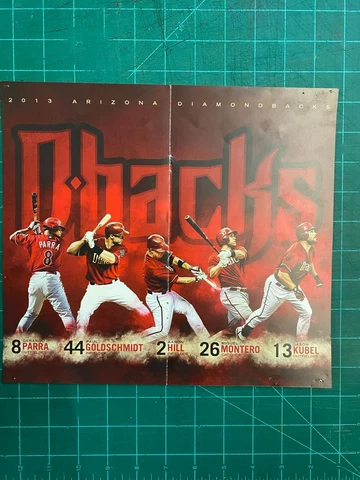 Arizona Diamondbacks Baseball team 10" x11" poster used Cover