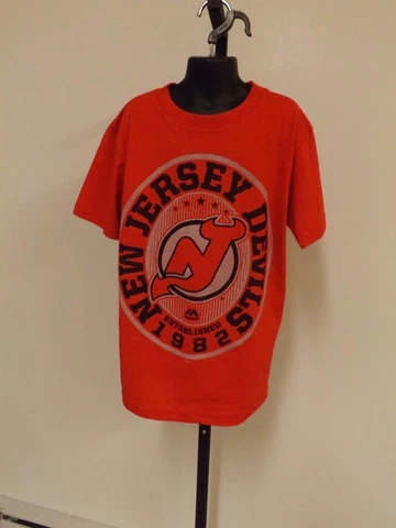 New Jersey Devils Youth S Small Majestic  Shirt 82TH Cover