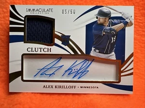 ALEX KIRILLOFF 2021 IMMACULATE RC SHADOW BOX AUTO PATCH "CLUTCH" /50 RPA TWINS - Picture 1 of 2