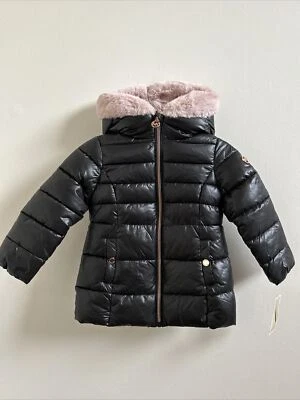 Тяжелое пальто Michael Kors для маленьких девочек черное 5-6 - Изображение 1 из 4