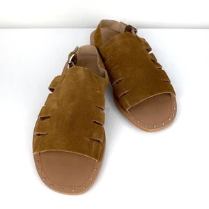 Halogen Women's Jannie Cutout Slingback Suede Sandals Brown Size 6.5 - Picture 1 of 6