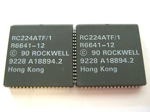 ROCKWELL RC224ATF/1 R6641-12 IC 68-Pin PLCC Square RC224ATF - Lotto di 2 / TESTATI - Foto 1 di 1