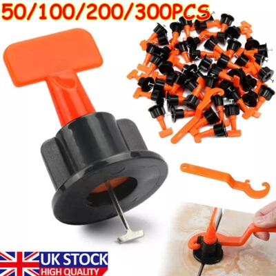 300PCS Floor Wall Tile Levelling System Leveler Tools Kit Reusable Construction - Image 1 of 4