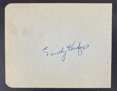 Sandy Koufax & Don Drysdale Dual Signed Album Page Beckett Brooklyn Dodgers HOF  - Image 1 of 3