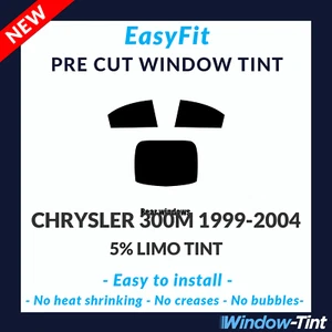 EasyFit Static Pre Cut Window Tint For Chrysler 300M 1999-2004 - 5% Limo Rear - Picture 1 of 3