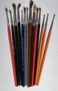 Duncan Loew Cornell Camel Hair Artist Brushes Lot of 14 New Old Stock - Picture 1 of 4
