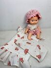 VINTAGE 1982 KENNER STRAWBERRY SHORTCAKE BLOW KISS KISSES BABY DOLL with Bedding