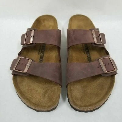 Birkenstock Nuevo con Caja Arizona Habana Cuero Engrasado Ancho Regular - Selecciona Talla Foto 1 de 4