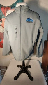 Men’s Devon & Jones Soft Shell Jacket Zipper Front Pocket Grey Sz XL Rig Express - Picture 1 of 10