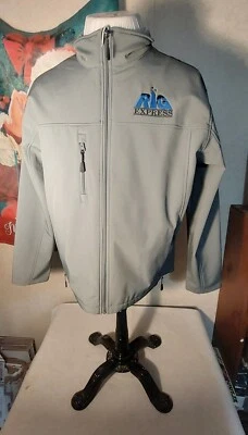 Men’s Devon & Jones Soft Shell Jacket Zipper Front Pocket Grey Sz XL Rig Express - Image 1 of 4