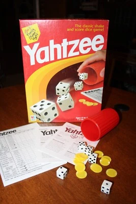 Yahtzee - The Classic Shake and Score Dice Game - Hasbro Milton Bradley 1998 - Image 1 of 2