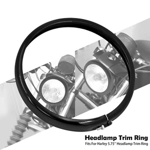 5.75" Headlight Head Lamp Bezel Trim Ring Fit For Harley FXBB FXLR FXST FXBBS - Picture 1 of 12