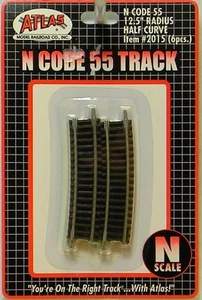 NEU N Atlas #2015 Code 55 12,5"r Halbkurve Gleis 6 Stück - Bild 1 von 1