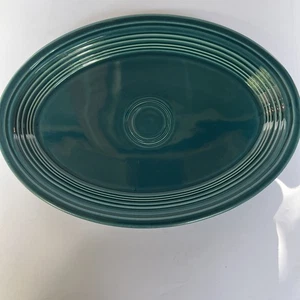 VTG Fiesta Juniper Oval Serving Platter 13.5” Fiestaware Homer Laughlin HLC USA - Picture 1 of 10