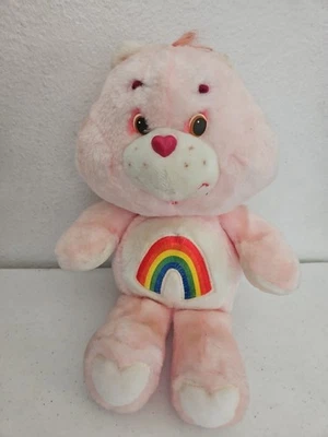 Vintage 1983  Cheer Care Bear Pink 13" Plush Stuffed Animal Rainbow Toy Kenner - Image 1 of 4