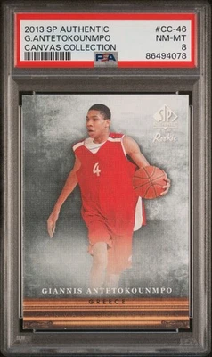 2013 SP Authentic Giannis Antetokounmpo Canvas Collection RC #CC-46 PSA 8 NM-MT - Image 1 of 2