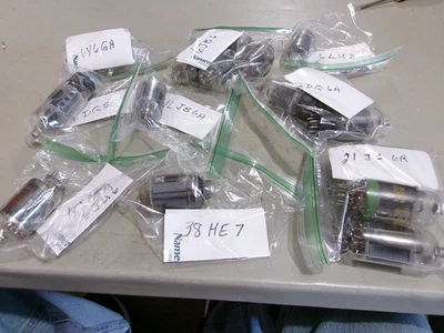 Amplificador de electrones de radio audio de colección tubo de vacío 9 tipos SURTIDOS LOTE GRANDE Foto 1 de 4