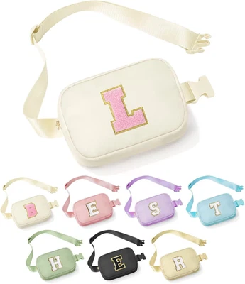 Birthday Gifts for 3 4 5 6 7 8 9 10 11 12 13 Year Old Girls, Initial Fanny Pack  - Image 1 of 4