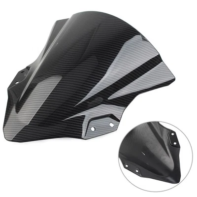 Windshield Shield ABS Fit Kawasaki  Ninja 250 400 2018-2022 Carbon Fiber Black - Image 1 of 4