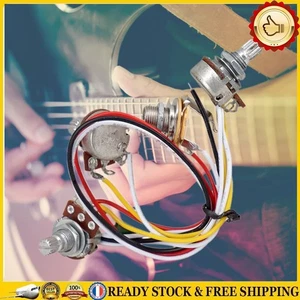 Bass Prewired Wiring Harness 500K Pots Bass Wiring Assembly for Jazz Bass ~Hot - Afbeelding 1 van 11