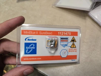Nueva boquilla Nordson Mini Blue II Surebead 0,41 mm 0,016 pulgadas #1121475 Foto 1 de 4