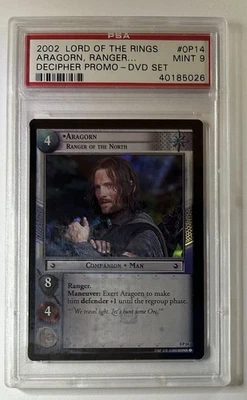 LOTR TCG Aragorn Ranger North 0P14 PROMO FOIL Lord of the Rings PSA 9 Mint - Image 1 of 2